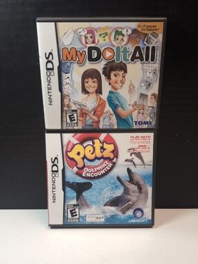 Nintendo DS Petz Dolphinz Encounter & My Do It All Games with Manuals